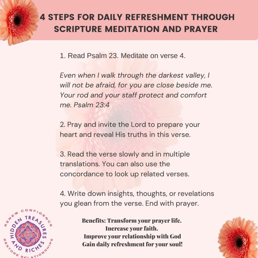 4 Steps for Scripture Meditation and Prayer - Christian Life Coaching for Women